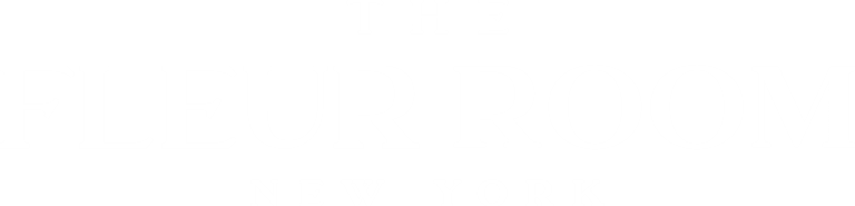 The Fleur Room New York Club White Logo Transparent Background Reservations and Nightlife at Always The VIP