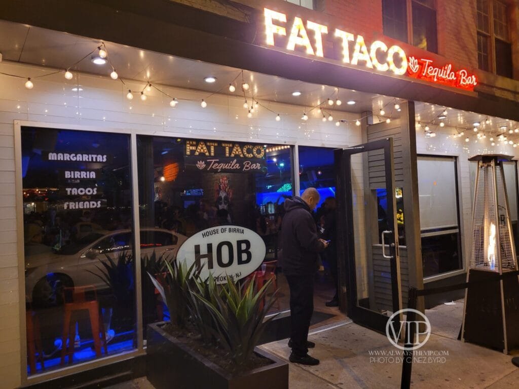 Fat Taco Hoboken view of the entrance and bouncer at the door - The Best Clubs, Party Bars, And Nightlife in Hoboken NJ - Photo By C Nez Byrd - Always The VIP