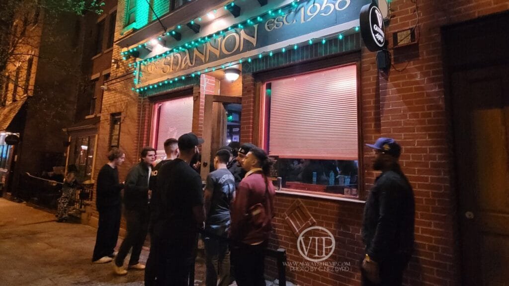 The Shannon Hoboken view of the line at the entrance and bouncers - The Best Clubs, Party Bars, And Nightlife in Hoboken NJ - Photo By C Nez Byrd - Always The VIP